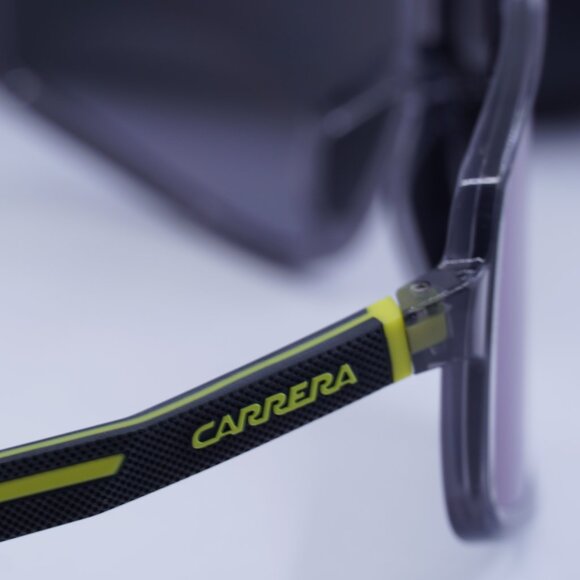 CARRERA 4017/S 0XYO MT Shield Sunglasses - Light Grey/Yellow/Green Mirror - Picture 5 of 9